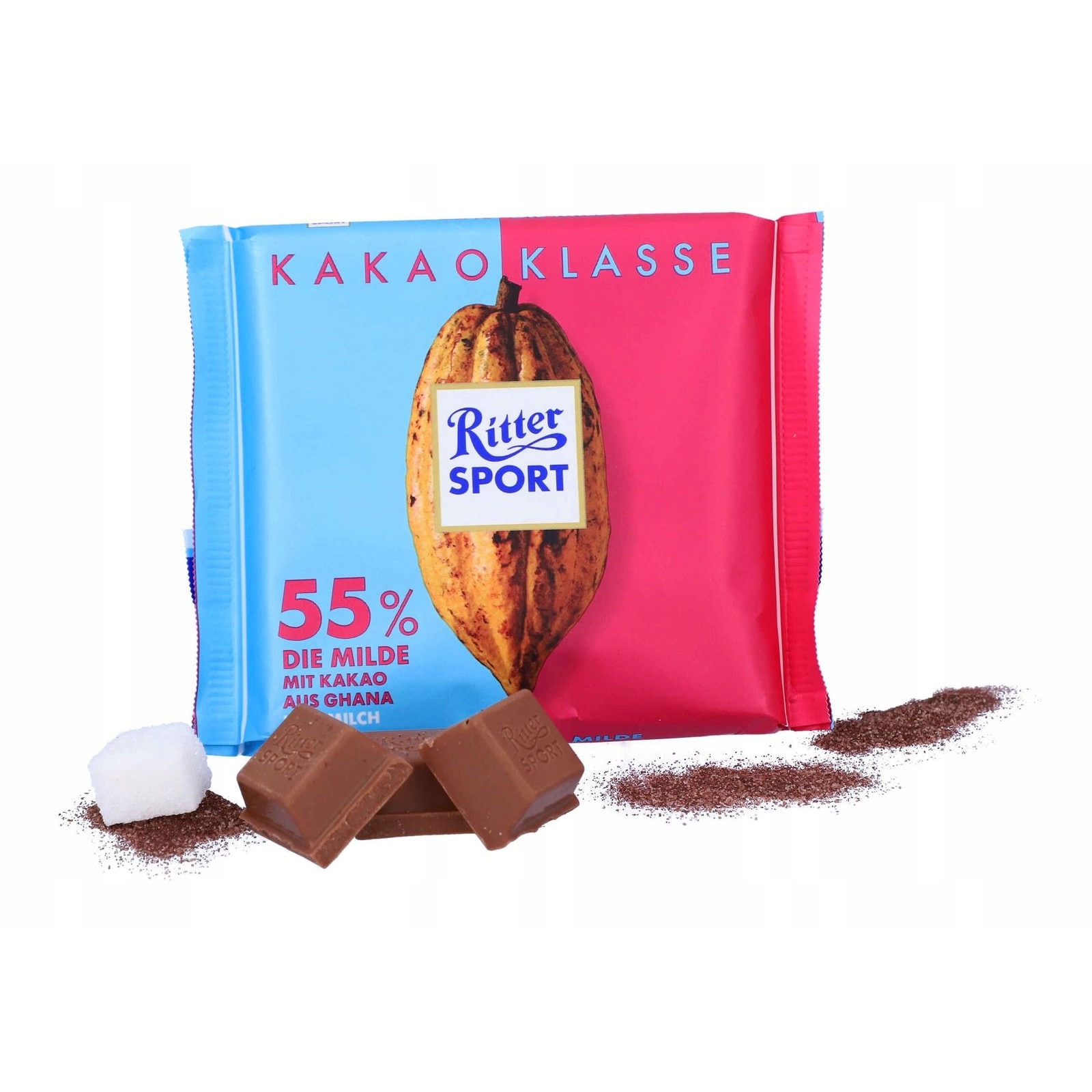 Ciocolata neagra, Ritter Sport, 55% cacao, 100 g - eMAG.ro