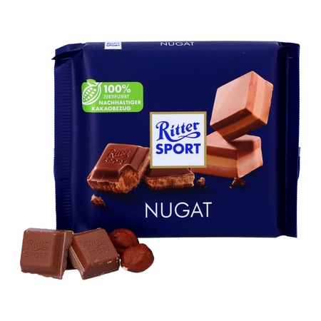 Ciocolata cu lapte/nugat, Ritter Sport, 100 g - eMAG.ro