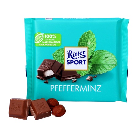 Ciocolata amara cu menta, Ritter Sport, 100 g - eMAG.ro