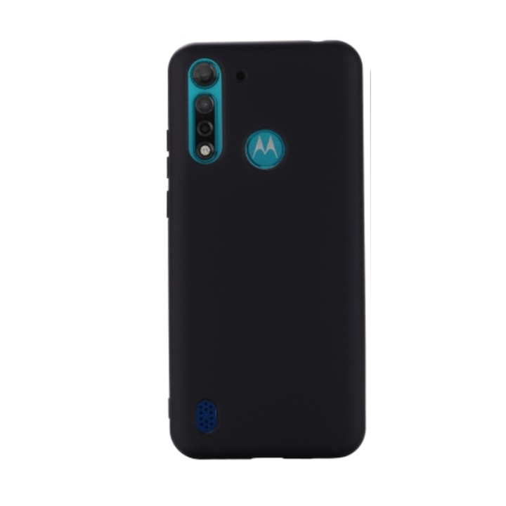 Силиконов калъф G-Tech, Съвместим с Motorola Moto G8 Power Lite, Черен