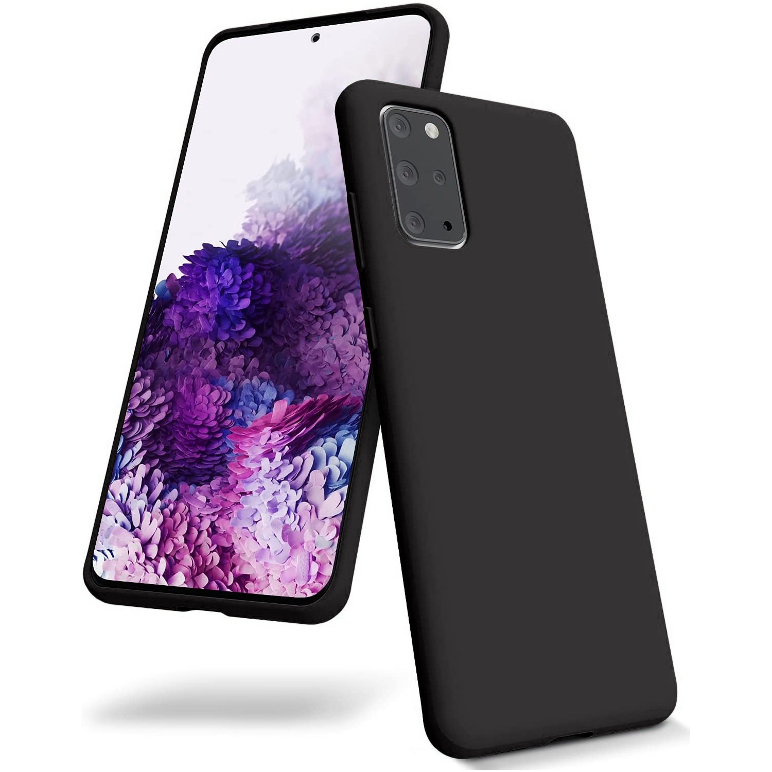 Husa Daden® Soft Silicone compatibila cu Samsung S20 Plus, Interior din Microfibra, Protectie sporita, Negru