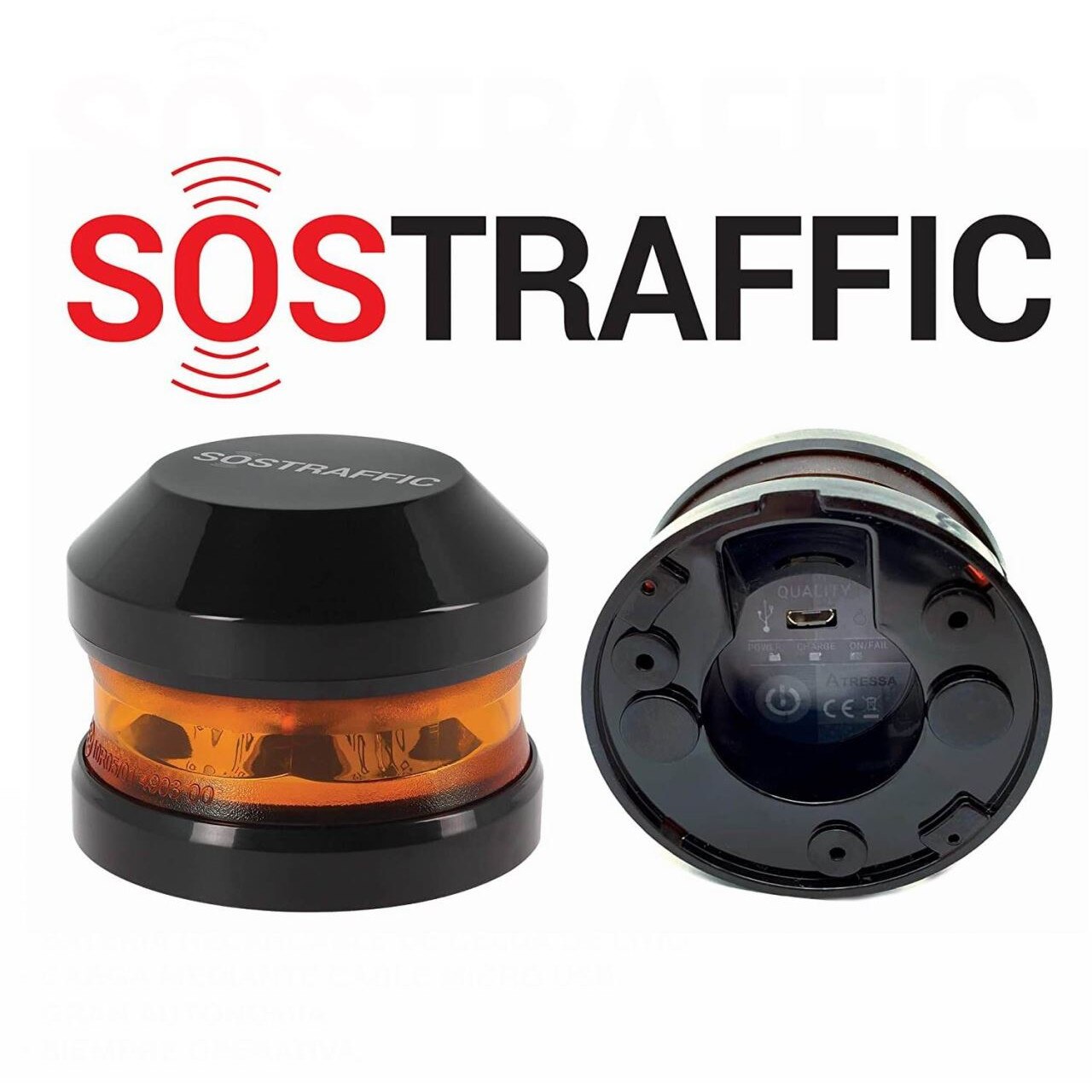Proiector stroboscopic, girofar galben, incarcare USB, SOSTRAFFIC ...