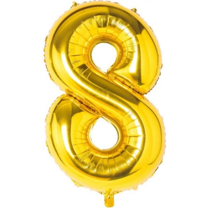 Balon folie, cifra 8, 66 cm, auriu, Anagram