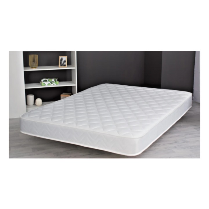 Saltea Ortopedica, ROMESA, 120x190x21cm, Structura complexa din conglomerat spuma poliuretanica si arcuri Bonnell, Reversibila, Ferma