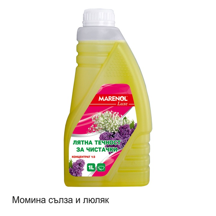 Лятна течност за чистачки, Marenol, Luxe, 1:3, 1л., момина сълза и люляк