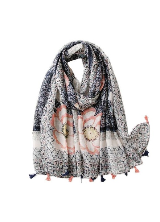 Esarfa dama, Nihao, Poliester, 90 x 180 cm, Multicolor
