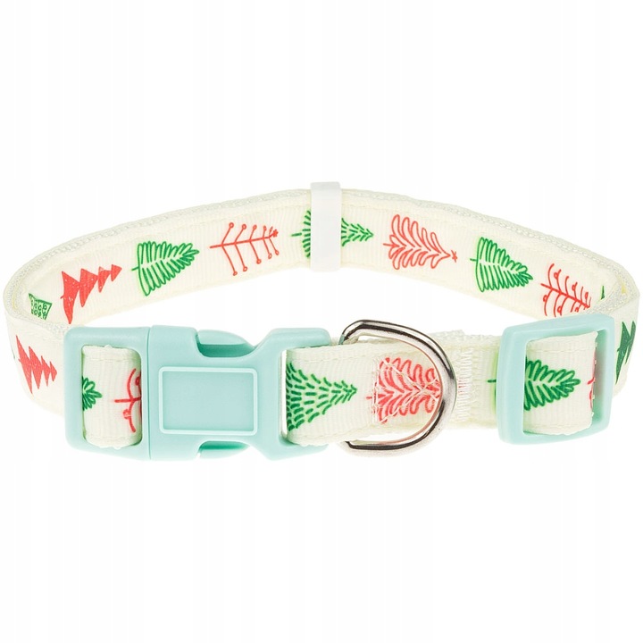 Kutya nyakörv karácsonyi motívummal, Wesolypupil, 35-65cm, tarka fehérrel