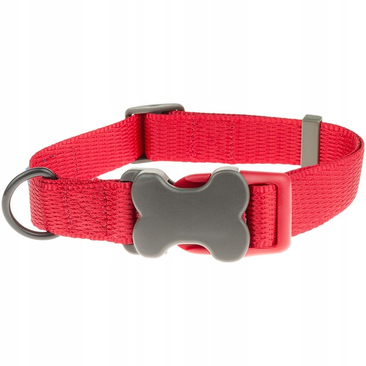 Zgarda pentru caine talie mare, Wesolypupil, Catarama, Rosu, 46-55 cm