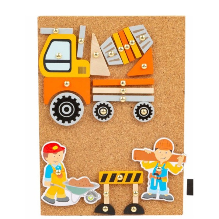 Конструктор Small Foot, Transport, Wood, Multicolor, 3+