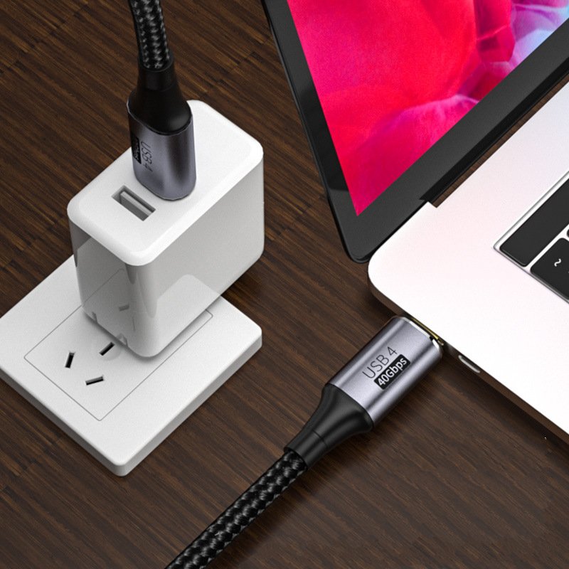 Cablu USBC USB4 cu EMark Chipset Video 8K 60HZ, 100W 5A, 40Gbps eMAG.ro