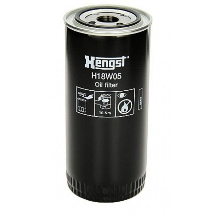 Filtru ulei H18W05 Hengst Filter, pentru Deutz-Fahr D07, DX
