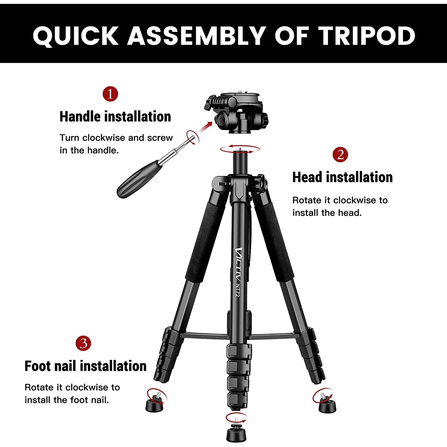 Trépied vidéo Bresser Tripod VT-01