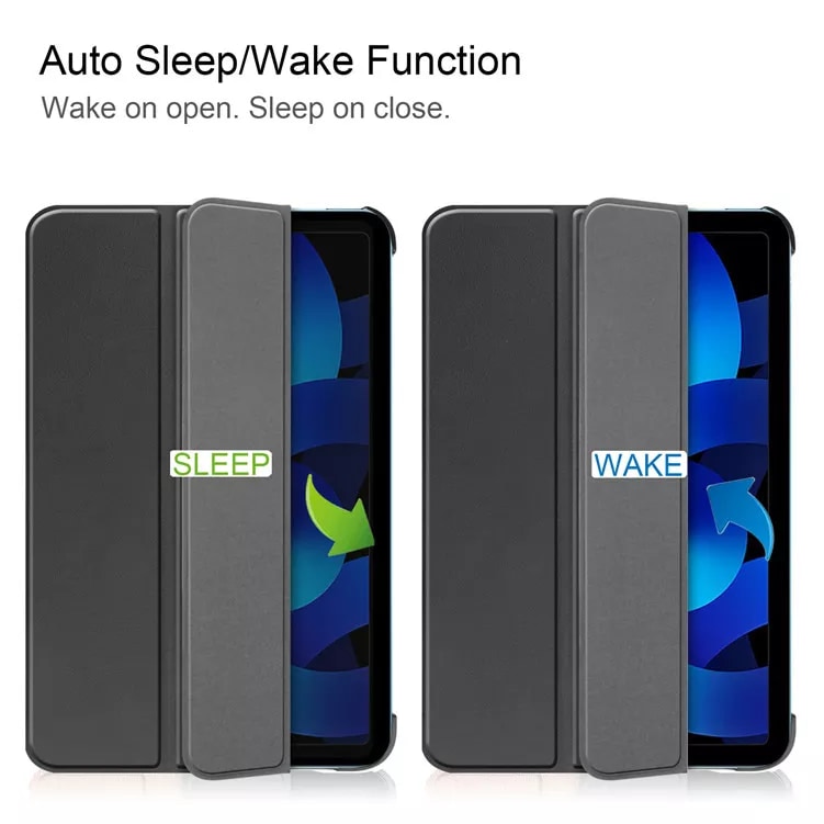 Husa pentru iPad 11 2025, iPad 10 2022 Light & UltraSlim, tip stand cu functie wake-up/sleep, Aiyando, negru