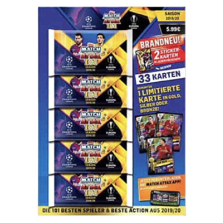 Multipack carti de joc seria Match Attax 101 2019/20, Topps, Multicolor