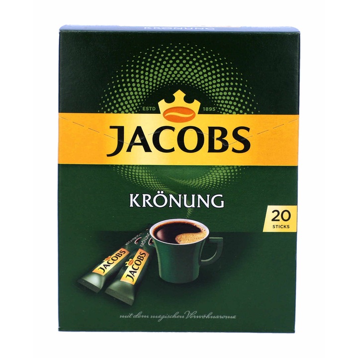 Cafea instant Kronung, Jacobs, 20 pliculete, 36 g