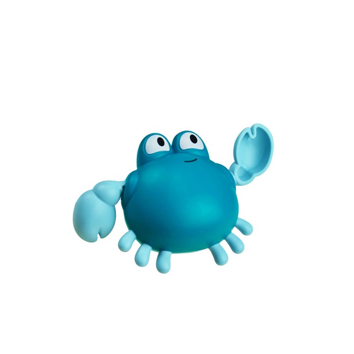 LittleSwimmer szórakoztató fürdőjáték, rák alakú, elem nem szükséges, 13 cm, kék, Doty®️