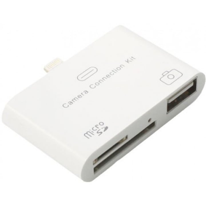 Lightning adapter, USB csatlakozással és kártyaolvasóval