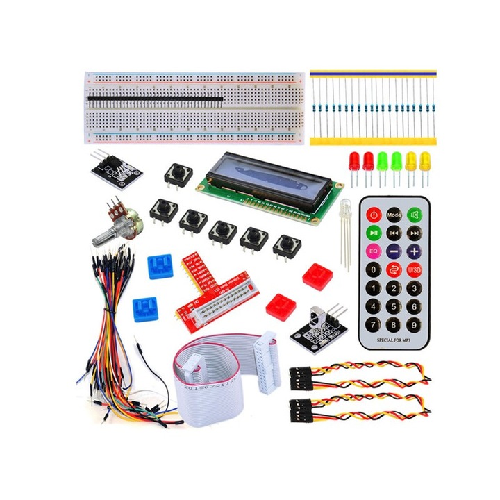 LED Fejlesztőkártya tartozékkészlet, Display 1602 LCD, DS18B20 OKY1207