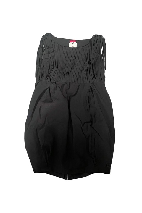 Női Koola Anna ruha, rojtmintás, fekete, Fekete