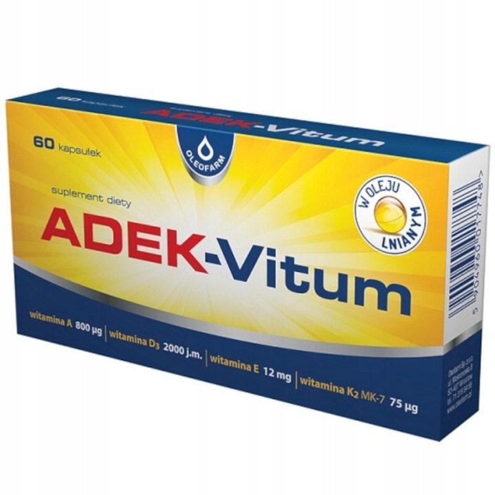 Supliment alimentar, Oleofarm ADEK-Vitum, 60 capsule
