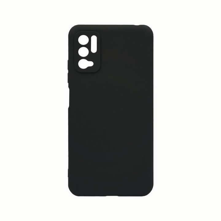 BestCase Szilikon telefontok, Xiaomi Redmi Note 10 5G, Slim 0.8 MM, Kamera védő, Fekete