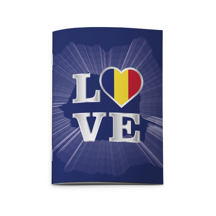 Notebook A6 32 lapos tűzött Románia szerelem