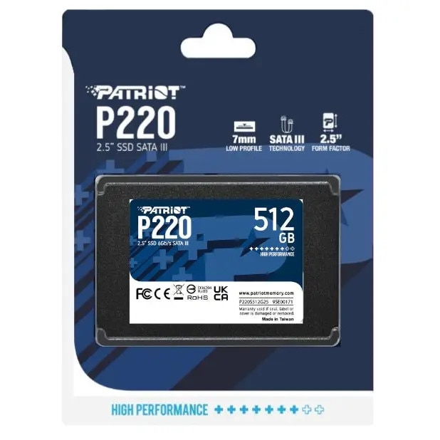 SSD Patriot P220 512GB SATA-III 2.5 inch - eMAG.ro