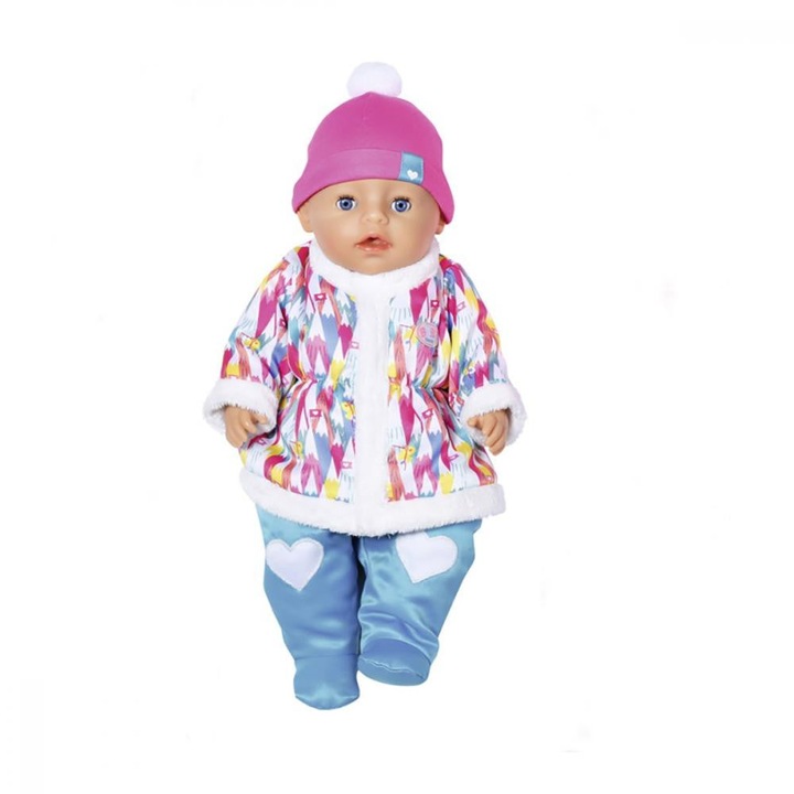 Интерактивна кукла Zapf Baby Born, Със зимни дрехи, 43 см