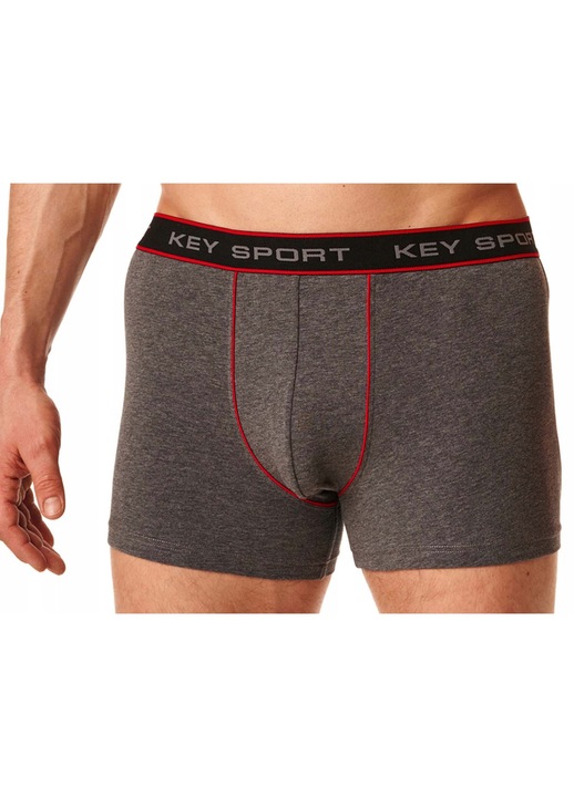 Férfi boxer, KEY, Pamut/Elasztán, Többszínű, 2XL