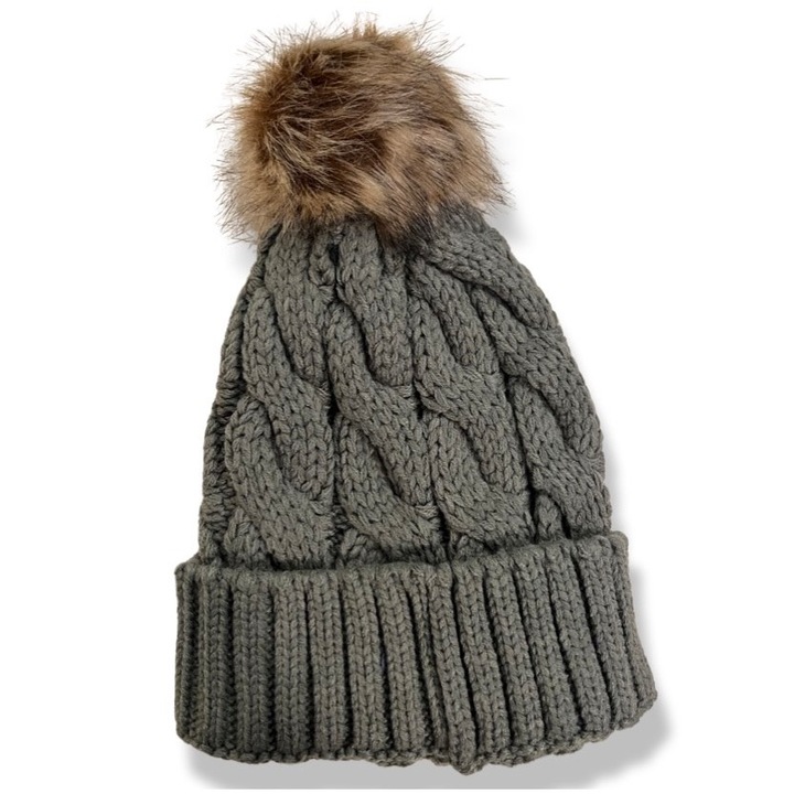 Caciula dama, Izmael, Poliester/Lana, Gri