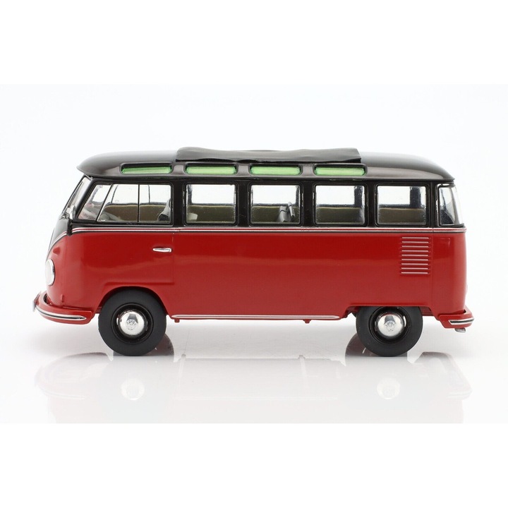 Macheta Volkswagen T1b Samba rosu/negru - 1/32 Schuco