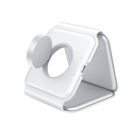 Incarcator FastCharge Ultra-portabil 3 in 1 Fold 15W wireless MagSafe, camping compatibil cu iPhone, Samsung, Huawei, Oppo, Xiaomi, Apple Watch, Airpods Pro, Galaxy Buds, TWS, Alb