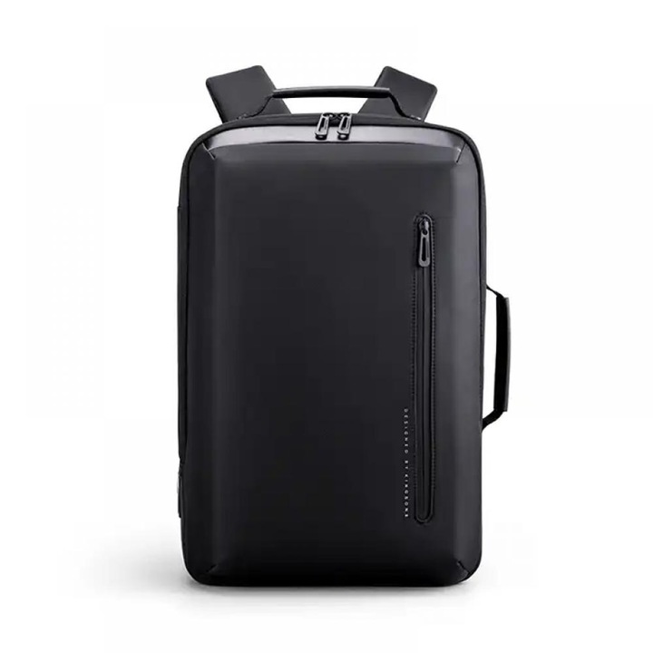 Rucsac business, Kingsons, compatibil cu laptop 15,6 inch, impermeabil, port USB, antifurt, rezistent la socuri, negru