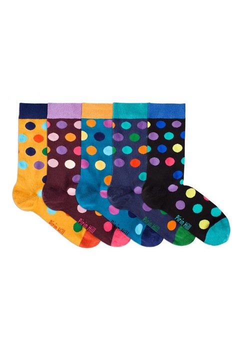 Sosete bambus Dots Luxury Box 5 Buc