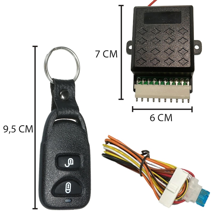 Modul Inchidere Centralizata RETOO DriveTech, Universal, 2 Telecomenzi Keyless, Frecventa 433,92 MHz, Alimentare 12V, Instalare Usoara, Compatibil cu Majoritatea Masinilor, Ideal pentru Upgrade Zavor Auto, Sistem Control de la Distanta
