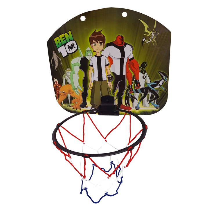Комплект мини баскетболни кошове IdeallStore, Ben 10 Edition, пластмаса, включена топка