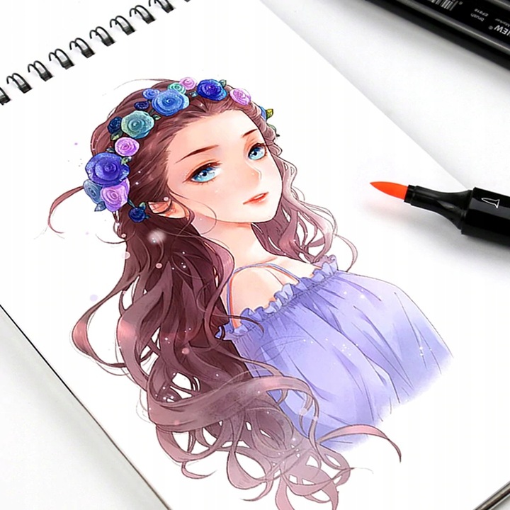 Комплект маркери GALAXIA, Многоцветен, С мастило на алкохолна основа, 80 бр