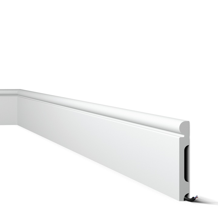 Plinta din polimer dur FL4, 150mmx20mm, lungime 2m