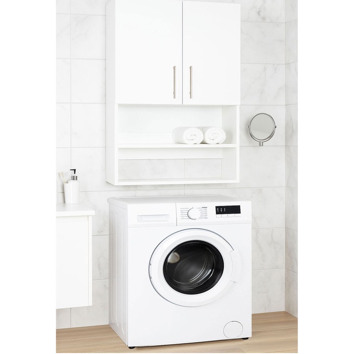 Dulap suspendat cu soft close pentru masina spalat, Badenmob, 60*90*25cm, alb