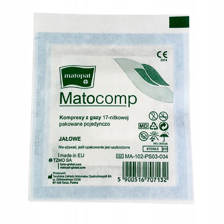 Comprese sterile de tifon, Tzmo, 17N, 12W, 5x5cm, 3 bucati