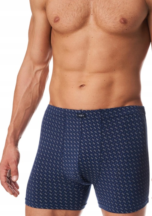 Férfi boxer, kulcs, pamut, sötétkék, méret, Kék, M