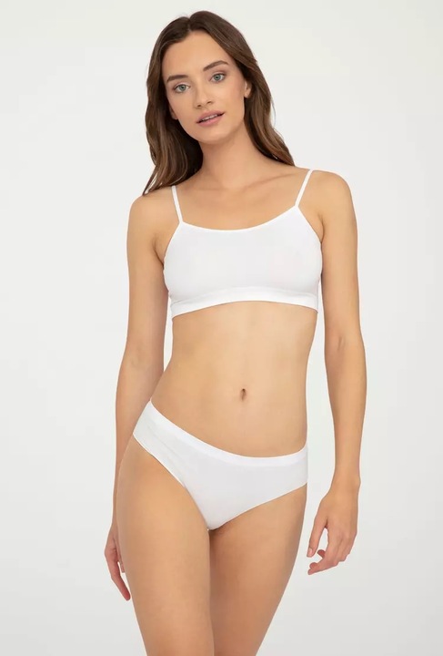 Slip bikini, Gatta, Bumbac, Alb555, Alb