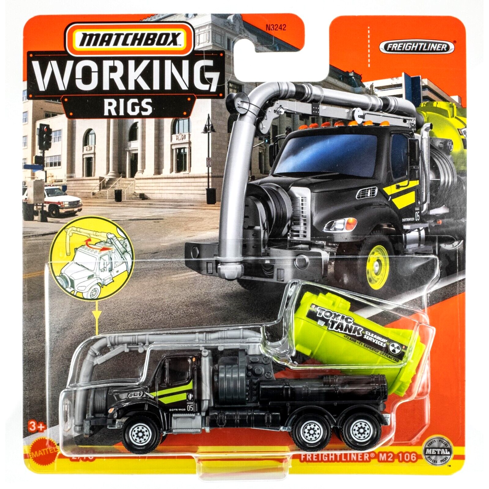 Masinuta Matchbox Working Rigs Toxic Tank, 10 cm, Verde eMAG.ro