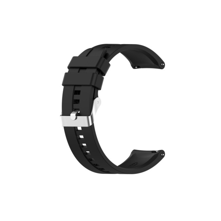 Szilikon szíjjal kompatibilis Huawei GT 3, GT 3 PRO, fekete, 46 mm, szíj szélessége 22 mm, eR DL