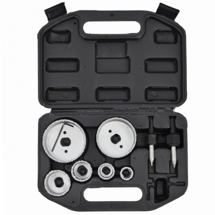 Set carote, AWTools AW47320, pentru gresie, teracota, 9 buc