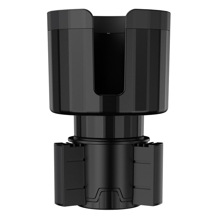 Autós pohártartó, napvédő, Összecsukható, Állítható talp, Ütésálló, Szilikon védelem, Univerzális, Fekete