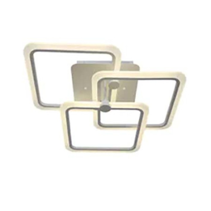 LED полилей, Квадратен, С дистанционно управление, 8900/3WH, Топла, Студена, Естествена светлина, Регулируем интензитет, Бял