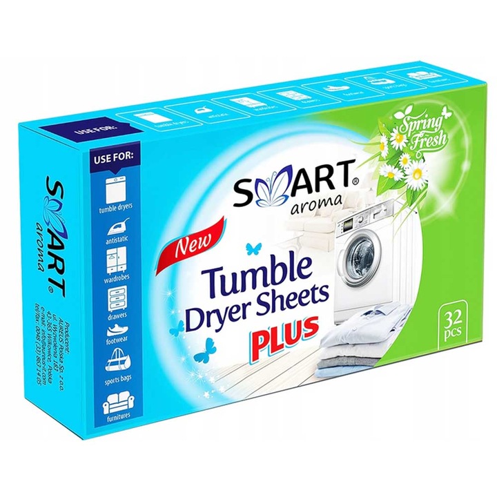 Smart illatosított ruhaszalvéták, tavaszi friss, 32 szalvéta/csomag