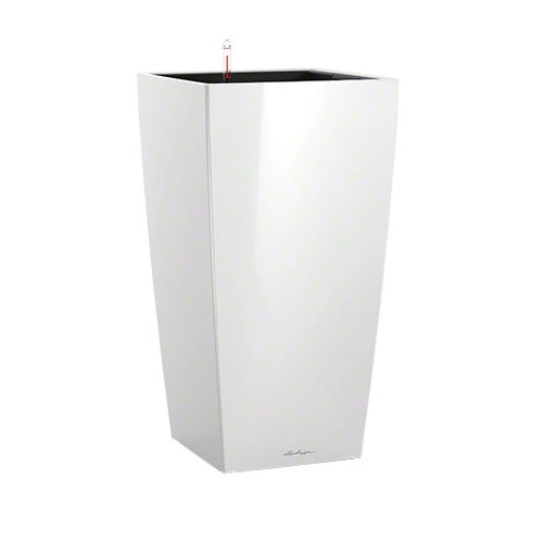 Ghiveci Lechuza Cubico Premium 40/75CM - set complet alb 18191