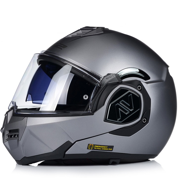 Casca moto, LS2, FF906 Advant, Mat Gri, Protectie UV, ABS, XXL 63-64 cm